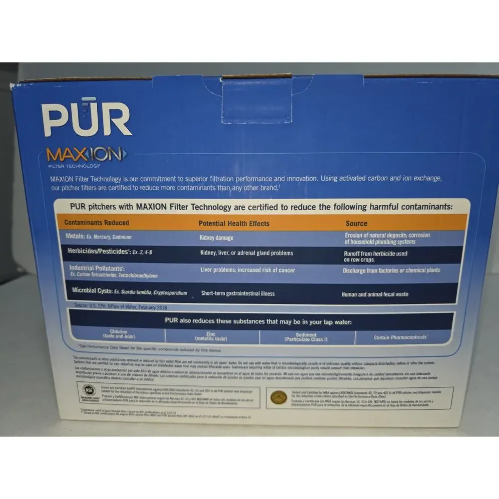 (6) Pack Genuine PUR Maxion Replacement Pitcher Water Filter Refill New Open Box